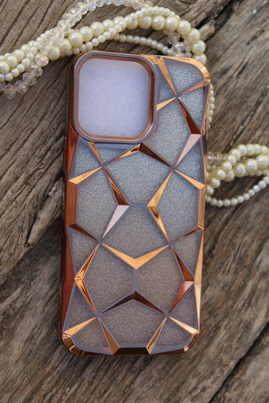 Transparent Diamond Grid iPhone Case - Sanarah Accessories